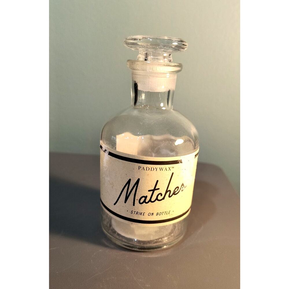 885. Apothecary Style Matches Jar with Stopper